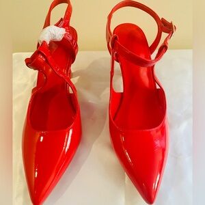 Coutgo Womens High Heels Pointed Toe Ankle Strap Pumps